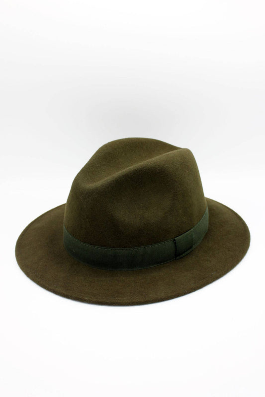 Fedora hat jagtgrøn – uld