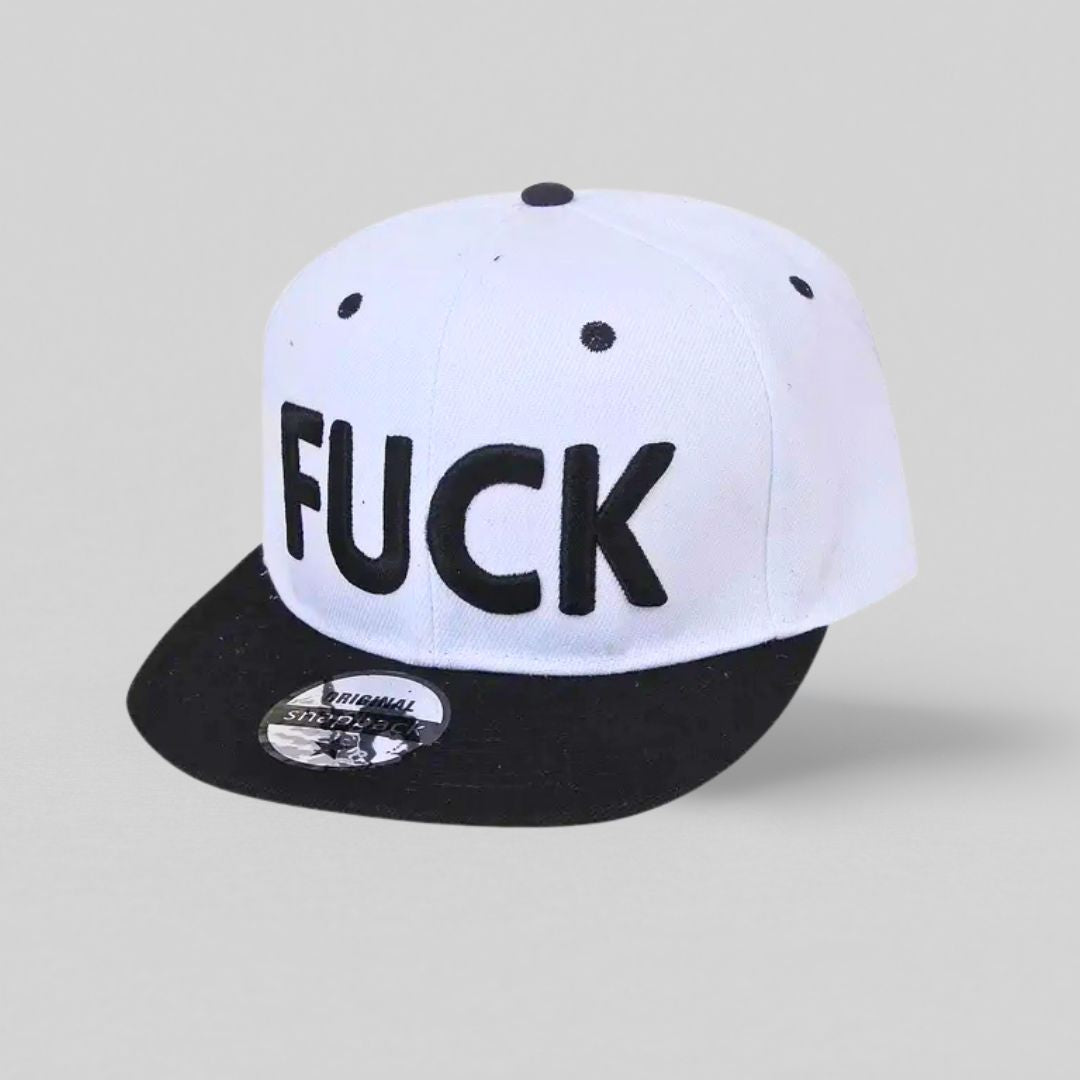 Snapback cap hvid/sort