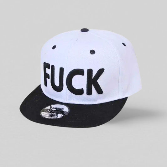 Snapback cap hvid/sort