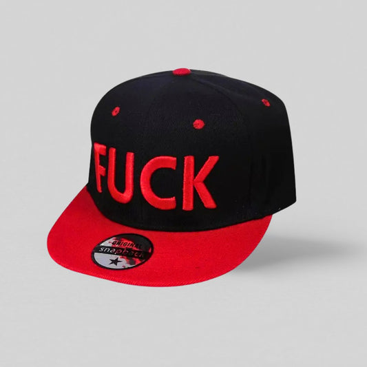 Snapback cap sort/rød