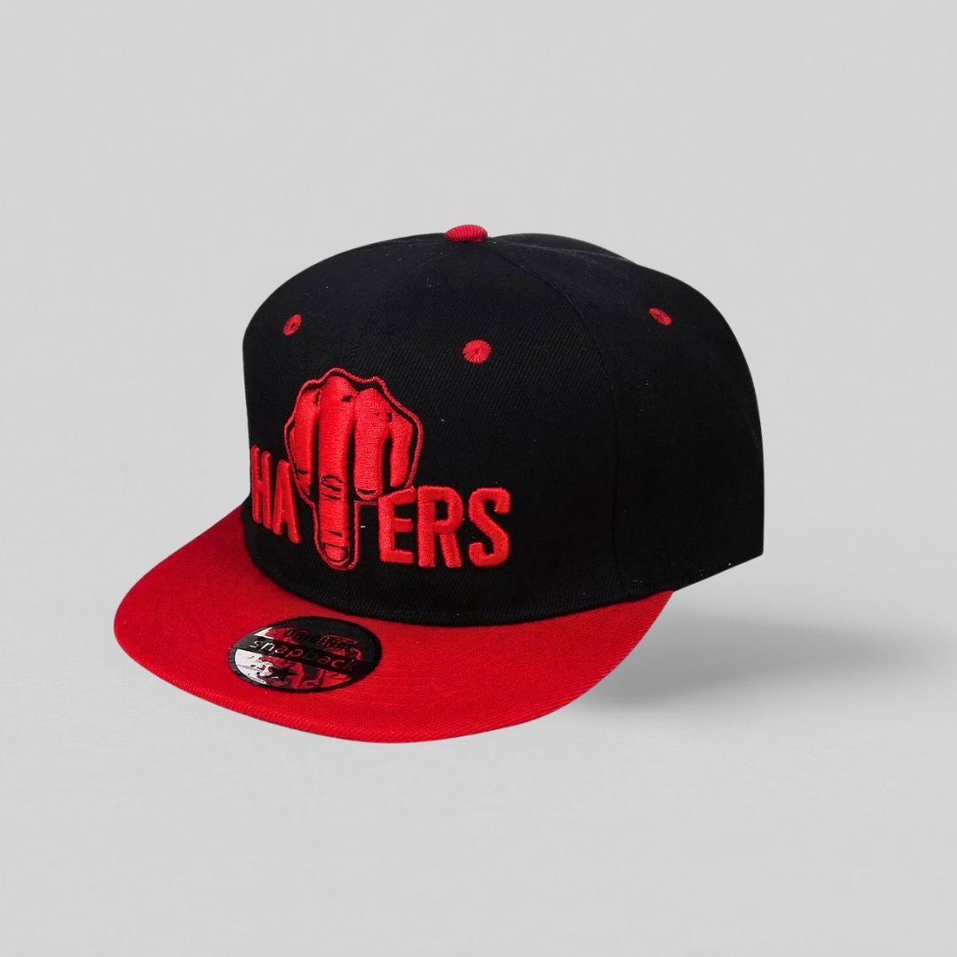 Snapback cap sort/rød