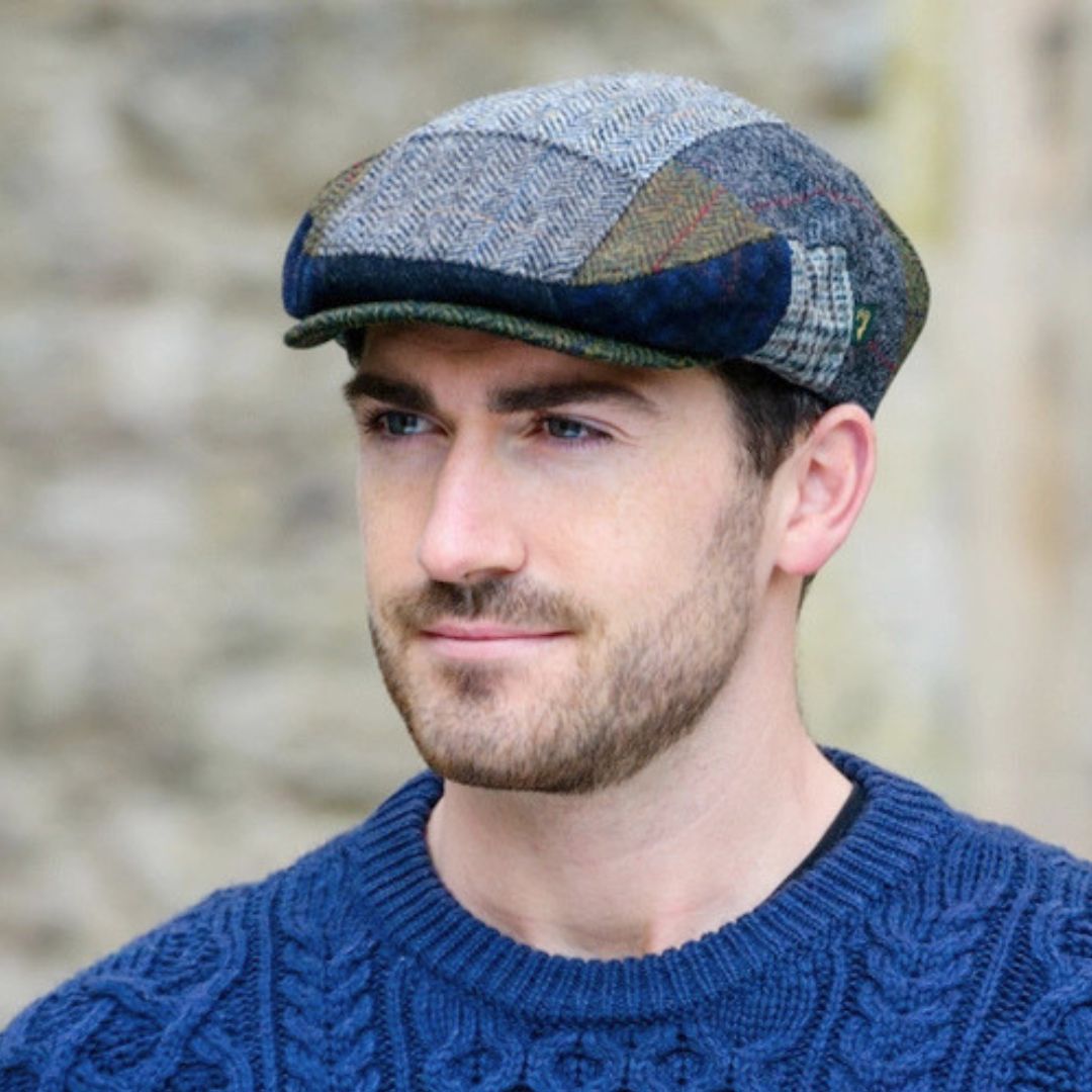 Patchwork cap flerfarvet